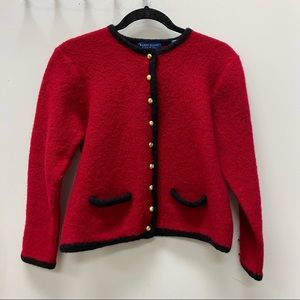 Karen Scott Wool Cardigan Size L